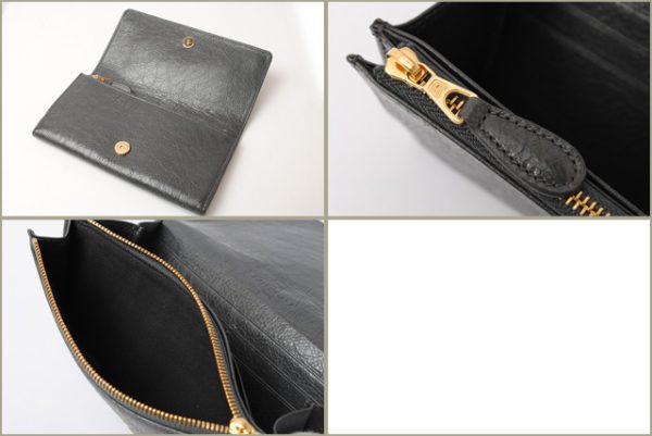 ba 16 001 5 Balenciaga Giant Money Long Wallet Black