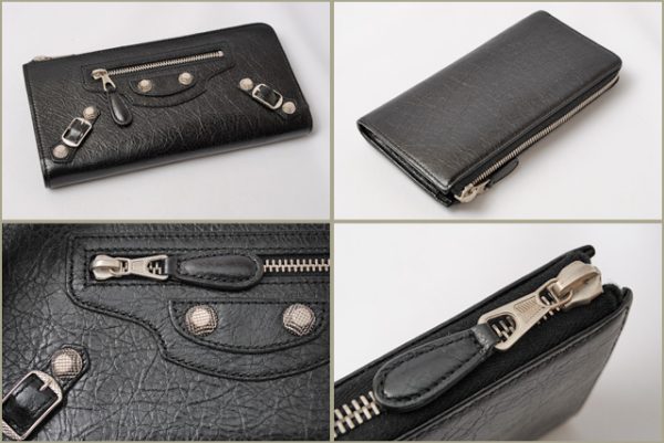 ba 16 002 2 Balenciaga Giant Continental Long Wallet Black