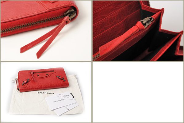 ba 16 003 4 Balenciaga Continental Wallet Red