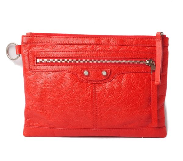 ba 18 002 1 Balenciaga Clip Small Pouch Red