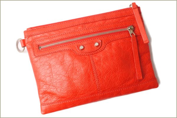 ba 18 002 2 Balenciaga Clip Small Pouch Red