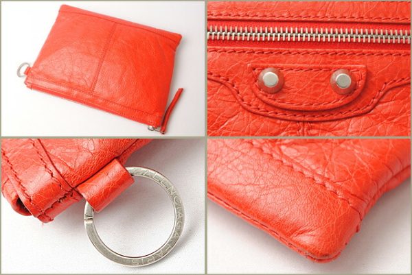 ba 18 002 3 Balenciaga Clip Small Pouch Red