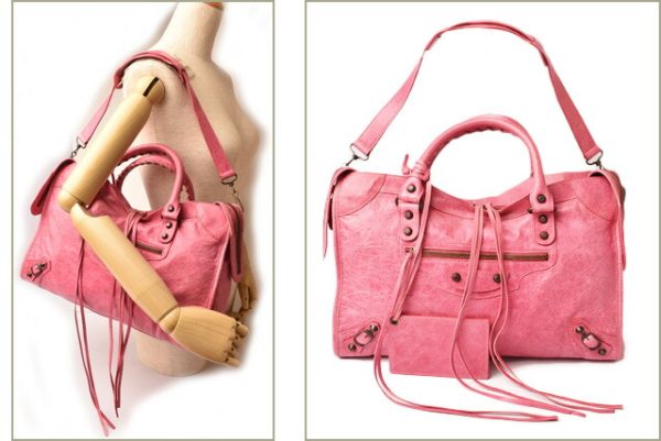 ba 18 007 2 Balenciaga Editors Bag The City Pink