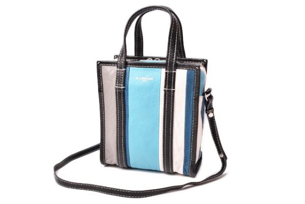 ba 19 009 3 Balenciaga Bazaar Shopper XS Handbag Blue Multi