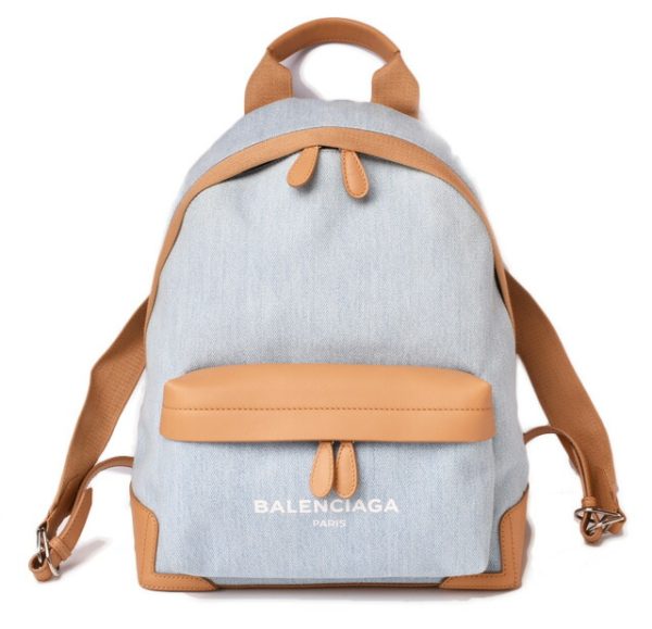 ba 19 011 1 Balenciaga Backpack Denim Natural