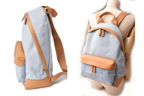 ba 19 011 2 Balenciaga Backpack Denim Natural