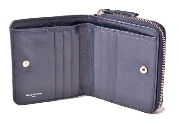 ba 19 025 7 Balenciaga Folding Wallet Blue