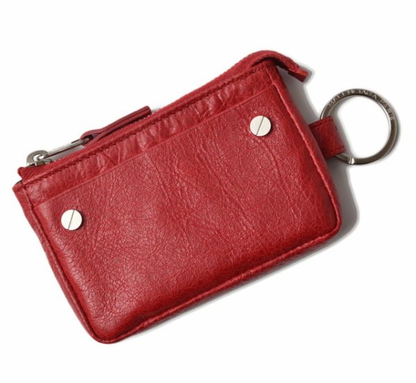 ba 19 028 1 Balenciaga Coin Case Key Ring Red