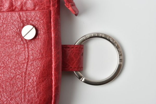 ba 19 028 3 Balenciaga Coin Case Key Ring Red