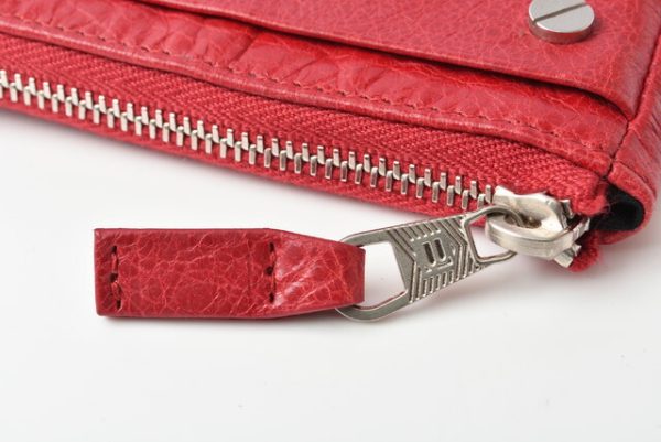 ba 19 028 4 Balenciaga Coin Case Key Ring Red