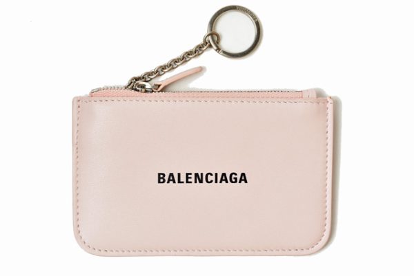 ba 20 001 2 Balenciaga Cash Key Coin Zip Coin Case Pink