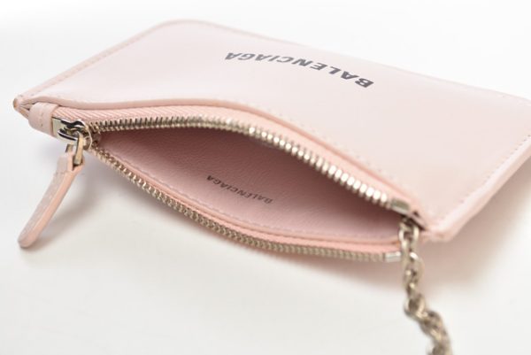 ba 20 001 6 Balenciaga Cash Key Coin Zip Coin Case Pink