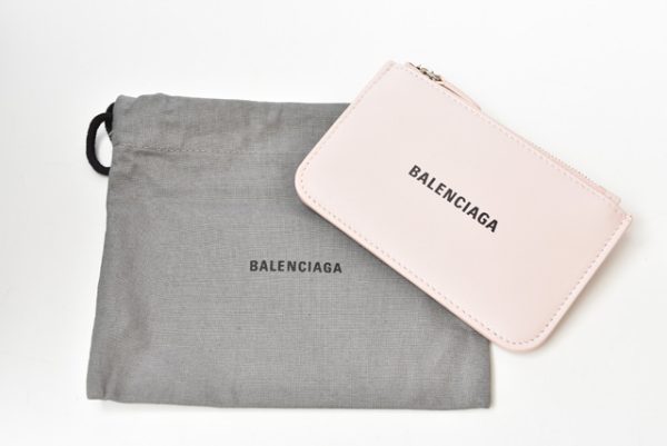 ba 20 001 7 Balenciaga Cash Key Coin Zip Coin Case Pink