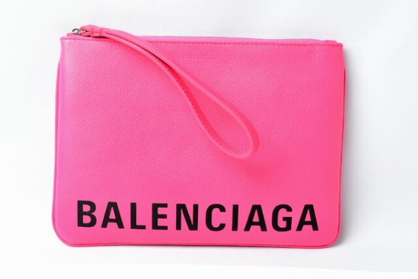 ba 20 003 3 Balenciaga Cash Handle Pouch Clutch Bag Pink