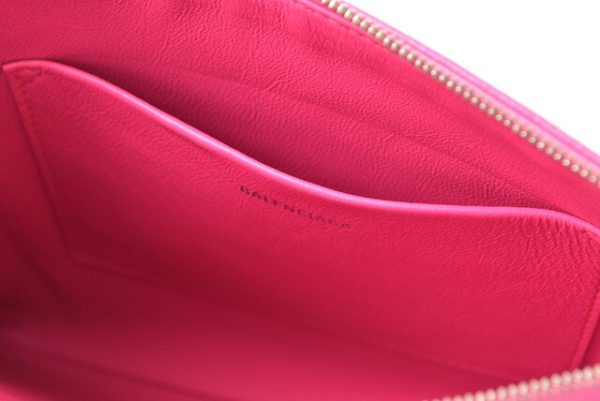 ba 20 003 8 Balenciaga Cash Handle Pouch Clutch Bag Pink