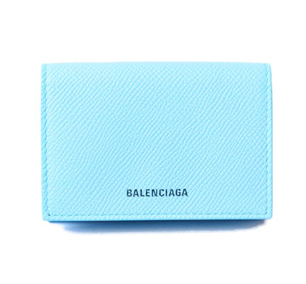 ba 201011 02 1 Balenciaga Cash Mini Wallet Blue