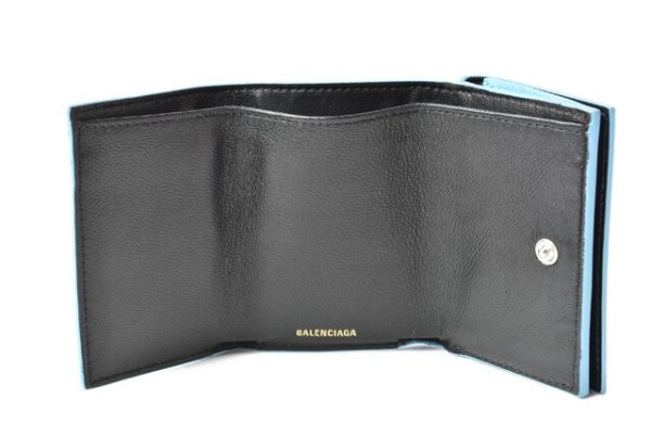 ba 201011 02 5 Balenciaga Cash Mini Wallet Blue