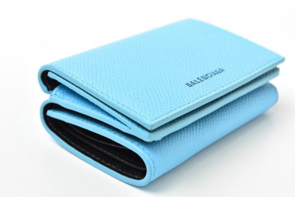 ba 201011 02 8 Balenciaga Cash Mini Wallet Blue