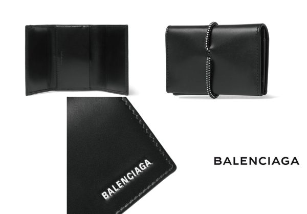 bal item 0134 r1 BALENCIAGA Logo Print Cardholder Card Holder Card Case Black