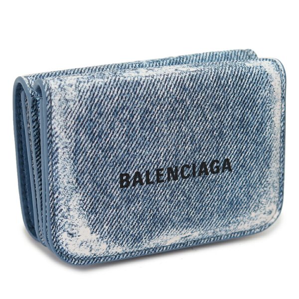 balenciaga593813 Balenciaga Wallet Denim Blue