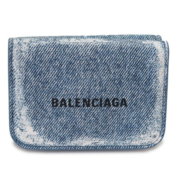 balenciaga593813 1 Balenciaga Wallet Denim Blue