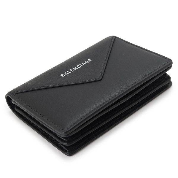 bccardcase 3 Balenciaga Papier Card Holder Black