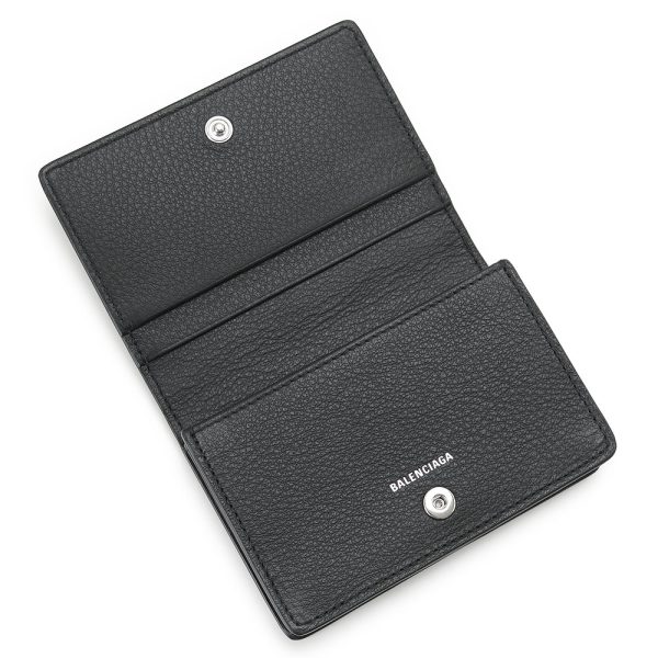 bccardcase 4 Balenciaga Papier Card Holder Black