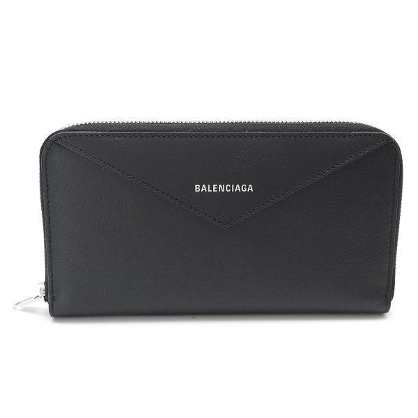 bclongwallet Balenciaga Long Wallet Paper Black