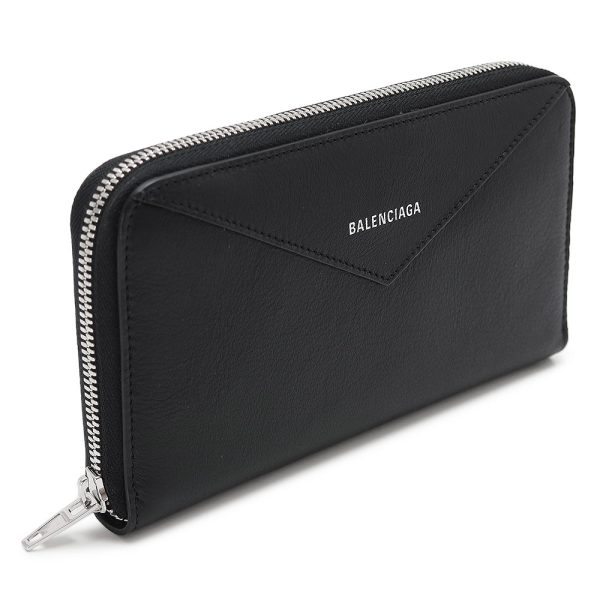 bclongwallet 1 Balenciaga Long Wallet Paper Black