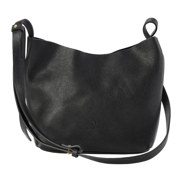 bcr337po0001bk060 1 IL BISONTE Le Loudy BCR337 Shoulder Bag Black