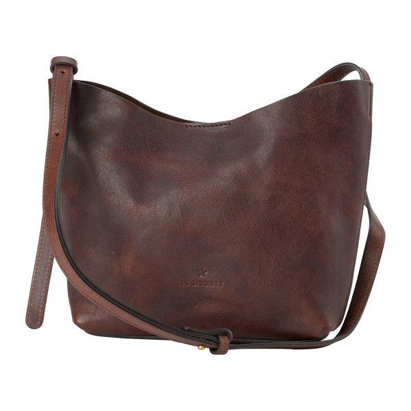 bcr337po0001bw176 1 IL BISONTE Le Loudy BCR337 Shoulder Bag Brown