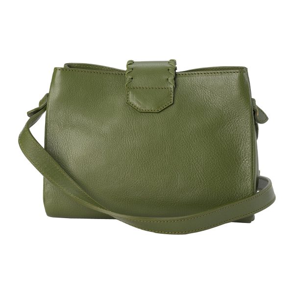 bcr341pv0001gr270 2 IL BISONTE La Fiaba Shoulder Bag Green