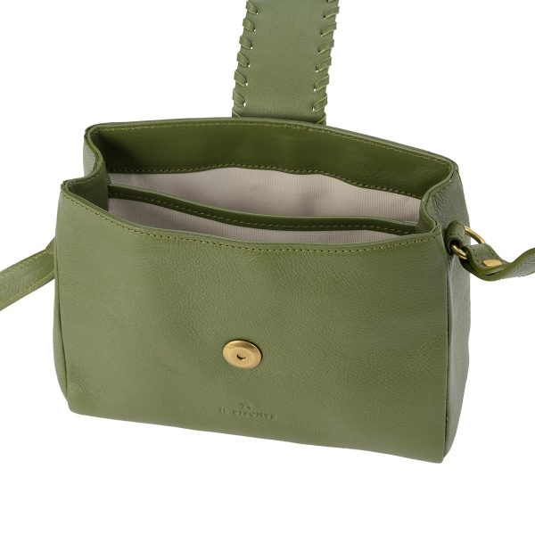 bcr341pv0001gr270 4 IL BISONTE La Fiaba Shoulder Bag Green