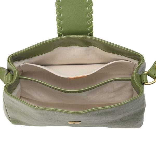 bcr341pv0001gr270 5 IL BISONTE La Fiaba Shoulder Bag Green