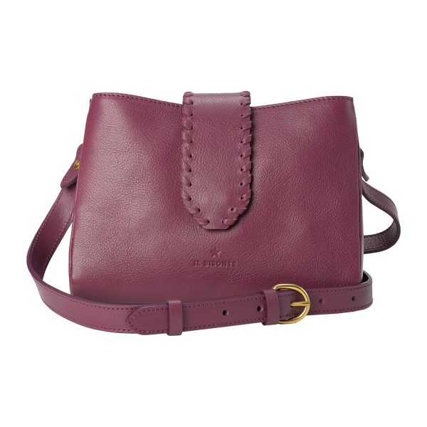 bcr341pv0001pu287 1 IL BISONTE La Fiaba Shoulder Bag Purple