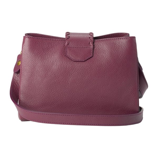 bcr341pv0001pu287 2 IL BISONTE La Fiaba Shoulder Bag Purple