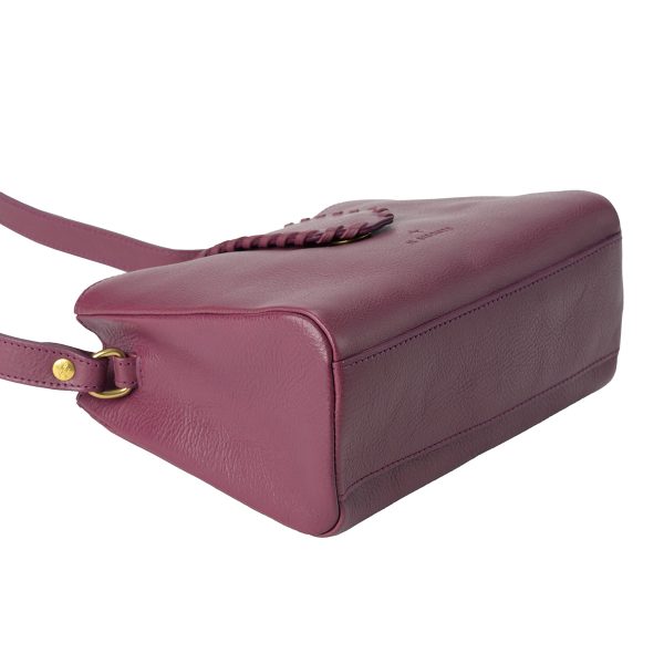 bcr341pv0001pu287 3 IL BISONTE La Fiaba Shoulder Bag Purple