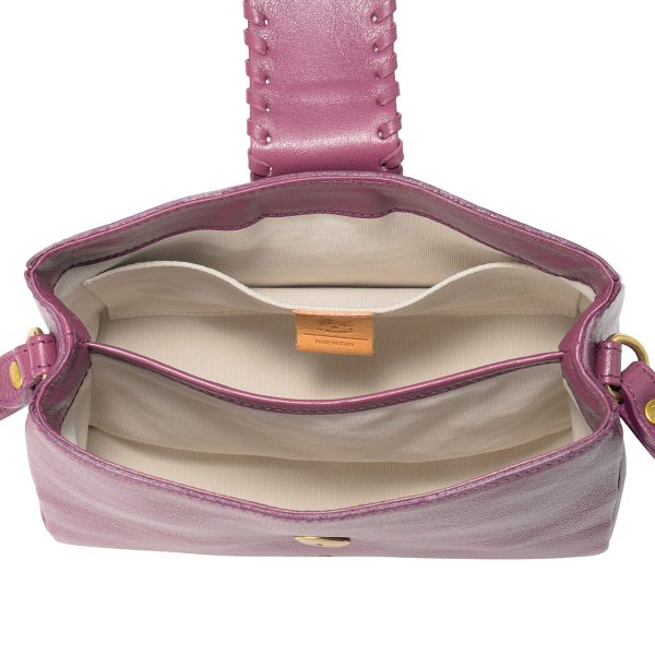 bcr341pv0001pu287 5 IL BISONTE La Fiaba Shoulder Bag Purple