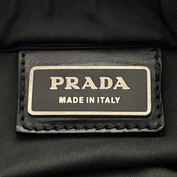 bh006 9 PRADA Triangle Mini Shoulder Bag Black Nylon