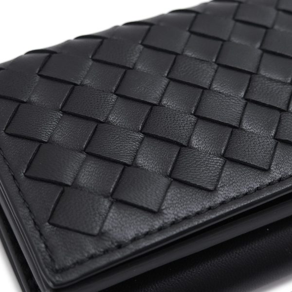 bottegawalletmens 6 Bottega Veneta Wallet Intrecciato Black