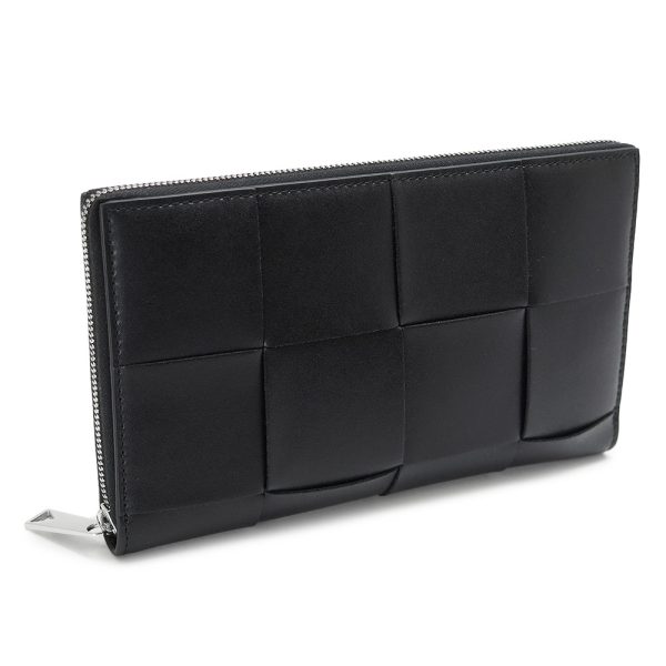 bottegazipwallet Bottega Veneta Cassette Wallet Black