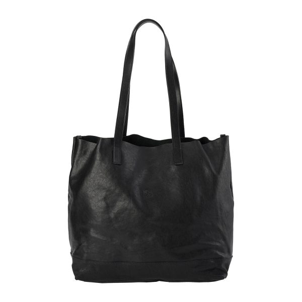 bto134po0001bk032 1 IL BISONTE Vacchetta Tote Bag Black