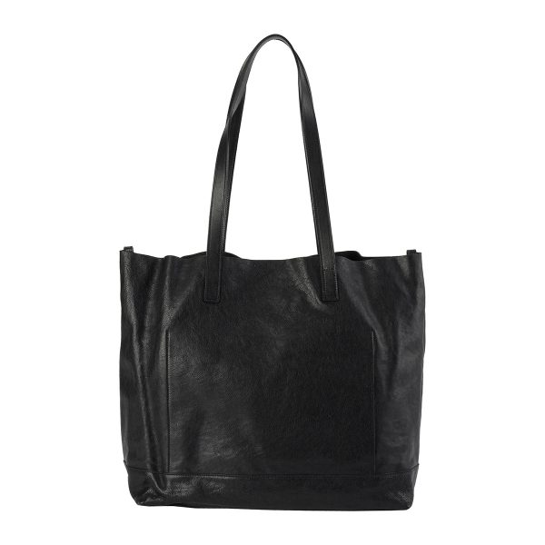 bto134po0001bk032 2 IL BISONTE Vacchetta Tote Bag Black