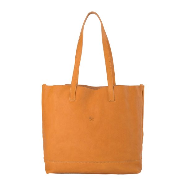 bto134po0001na025 1 IL BISONTE Vacchetta Tote Bag Beige