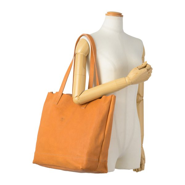 bto134po0001na025 6 IL BISONTE Vacchetta Tote Bag Beige