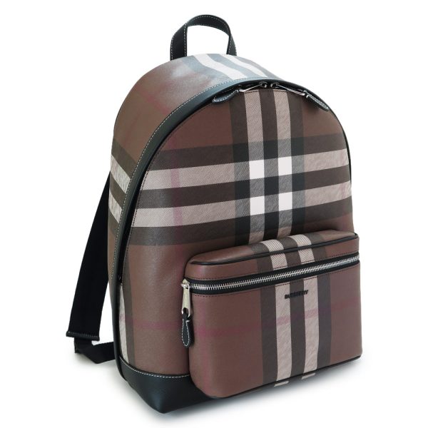 burberrybackpack Burberry Plaid Backpack Brown