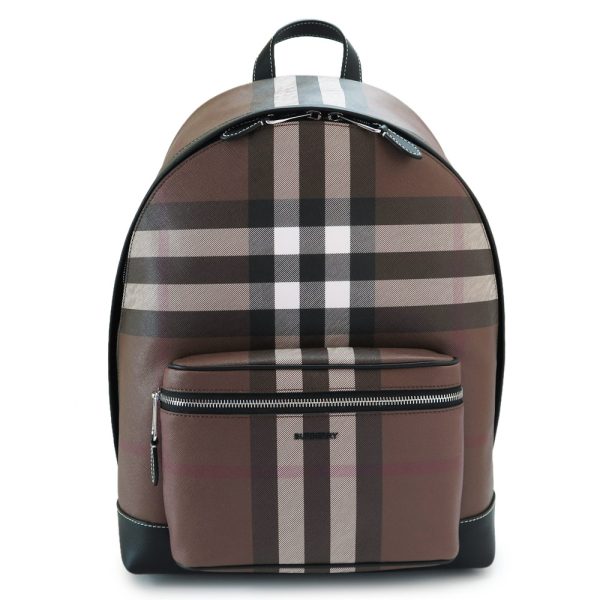 burberrybackpack 1 Burberry Plaid Backpack Brown