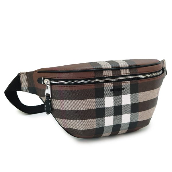 burberrybodybag Burberry Plaid Waist Bag Brown