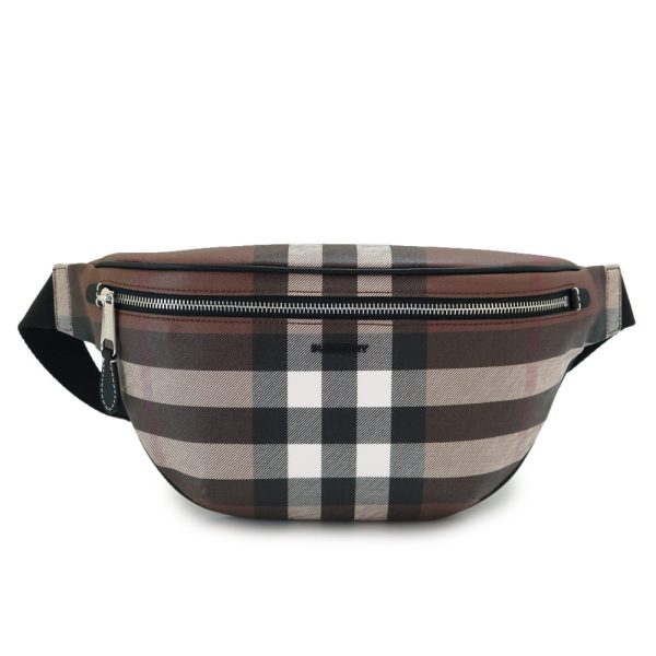 burberrybodybag 1 Burberry Plaid Waist Bag Brown