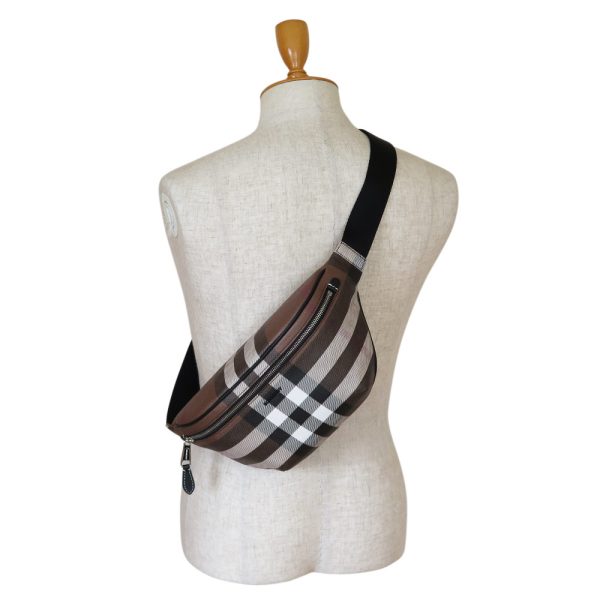 burberrybodybag 8 Burberry Plaid Waist Bag Brown